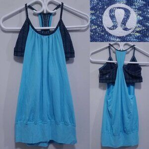Lululemon No Limits Tank 4 XS Print Suited Blue Moon Ziggy Inkwell August Wee